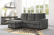 Carolina Gray Reversible Sleeper Sectional with Storage - DMV FurnitureSleeper Sectional