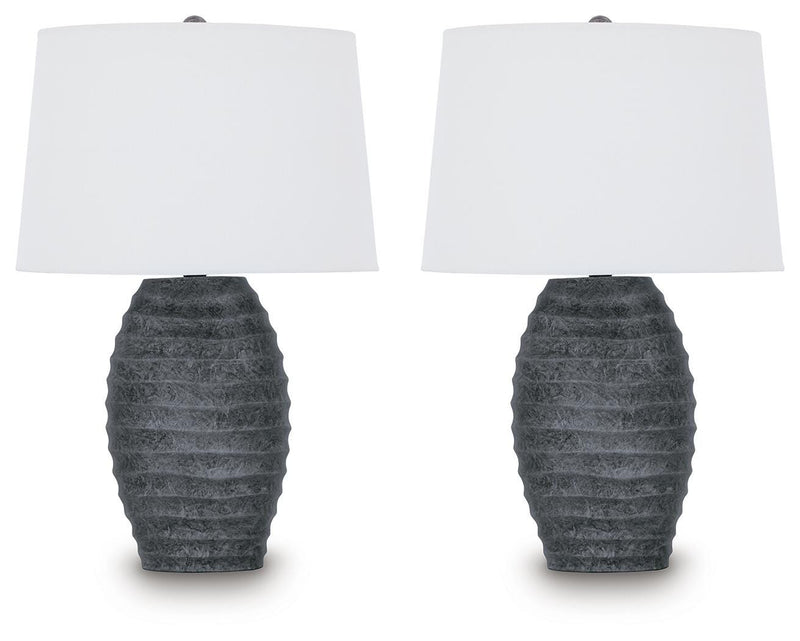 Caronick Antique Silver Finish Table Lamp (Set of 2) - L243684