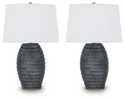 Caronick Antique Silver Finish Table Lamp (Set of 2) - L243684