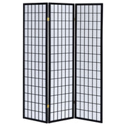 Carrie 3-Panel Room Divider Folding Shoji Screen Black - 4622