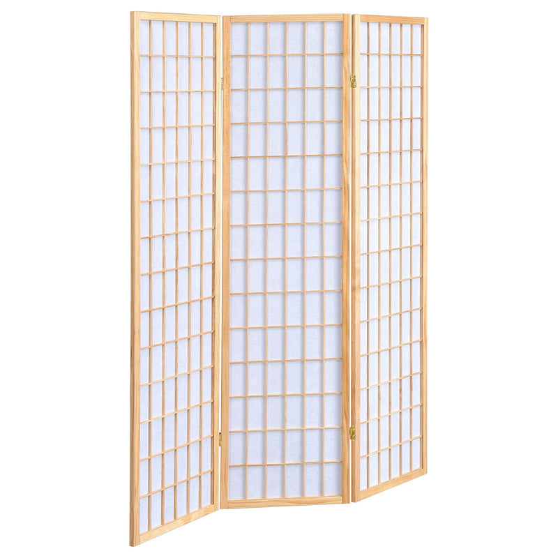 Carrie 3-Panel Room Divider Folding Shoji Screen Natural - 4621