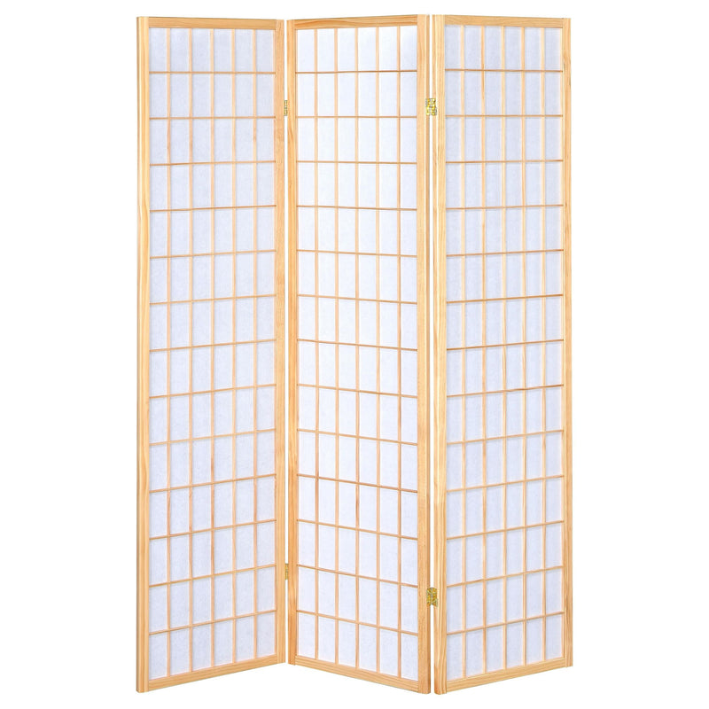 Carrie 3-Panel Room Divider Folding Shoji Screen Natural - 4621