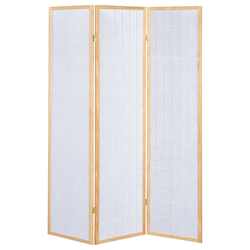 Carrie 3-Panel Room Divider Folding Shoji Screen Natural - 4621