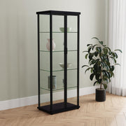 Carrillo 4-shelf Display Curio Cabinet with LED Lighting Black - 950400