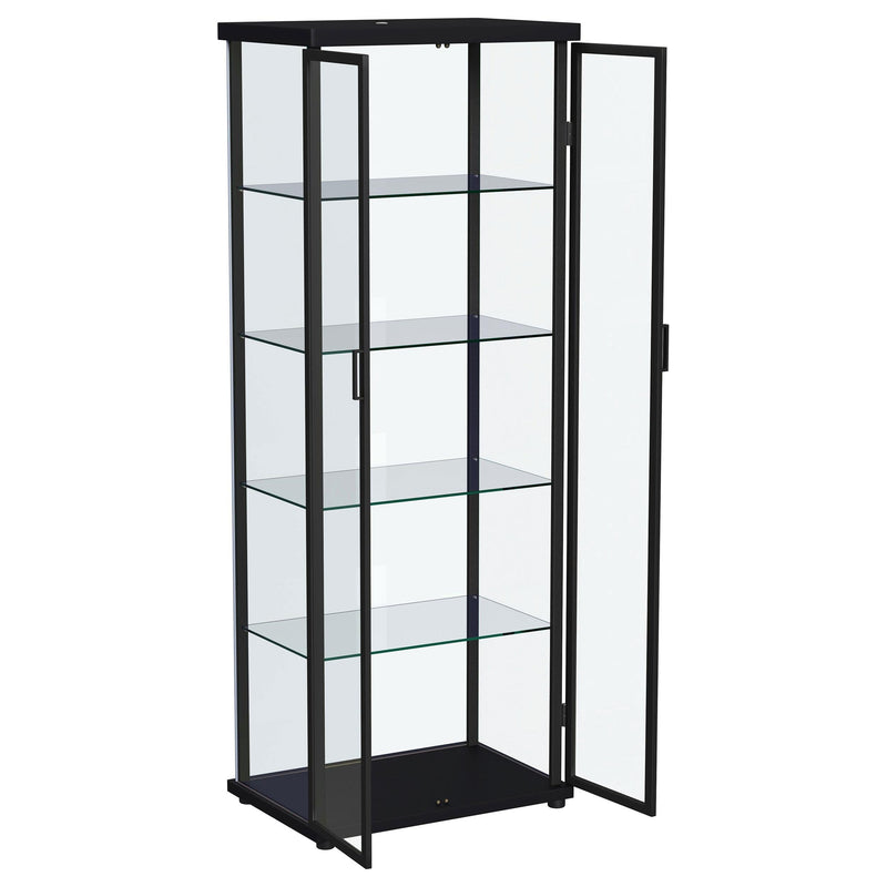 Carrillo 4-shelf Display Curio Cabinet with LED Lighting Black - 950400