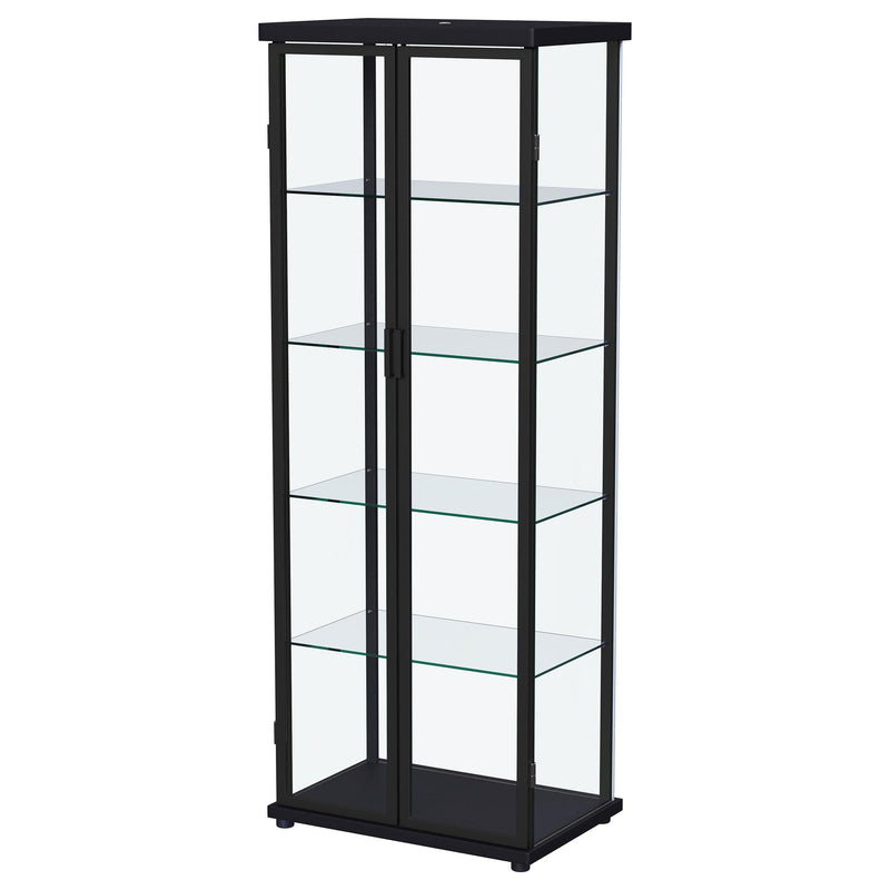 Carrillo 4-shelf Display Curio Cabinet with LED Lighting Black - 950400