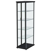 Carrillo 4-shelf Display Curio Cabinet with LED Lighting Black - 950400