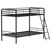 Carson Metal Twin Over Twin Bunk Bed Glossy Black - 460334BLK