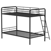 Carson Metal Twin Over Twin Bunk Bed Glossy Black - 460334BLK