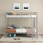 Carson Metal Twin Over Twin Bunk Bed Glossy Silver - 460334SVR