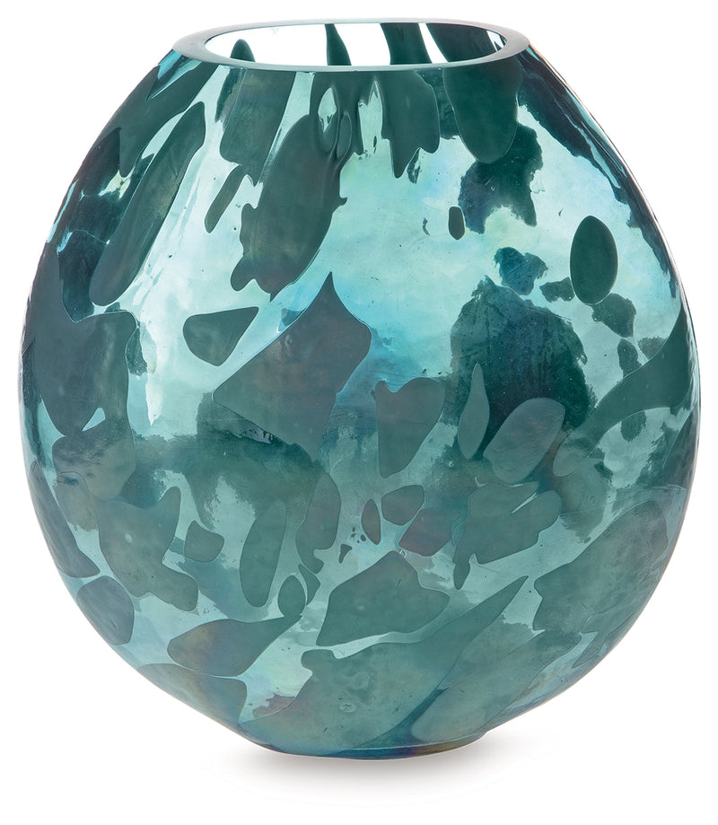 Cartshaw Iridescent Teal Vase - A2000739
