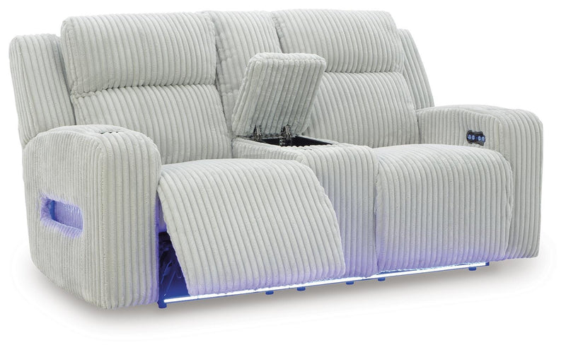 Carvara Alloy Power Reclining Loveseat with Console - PC6420318