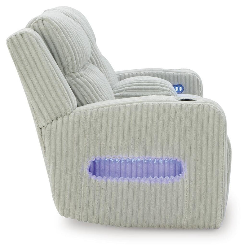 Carvara Alloy Power Reclining Sofa and Loveseat - PC64203U2