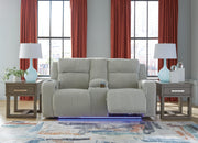 Carvara Alloy Power Reclining Sofa and Loveseat - PC64203U2