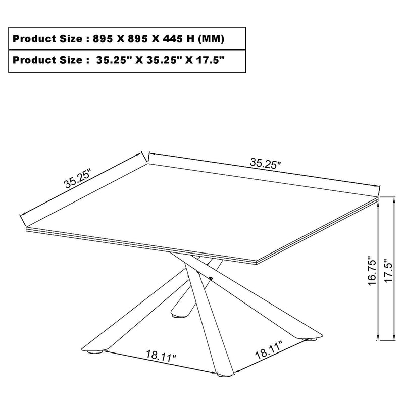 Carvell 2-piece Square Coffee and End Table Set Mirage White - 708138-S2
