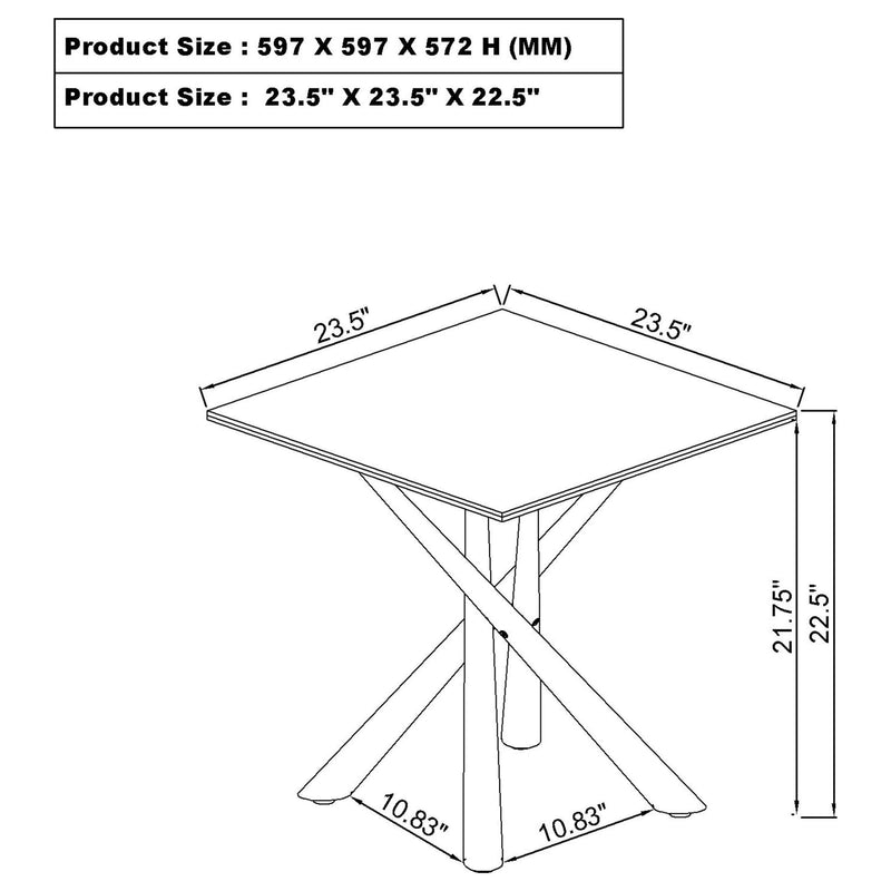 Carvell 3-piece Square Coffee and End Table Set Mirage White - 708138-S3