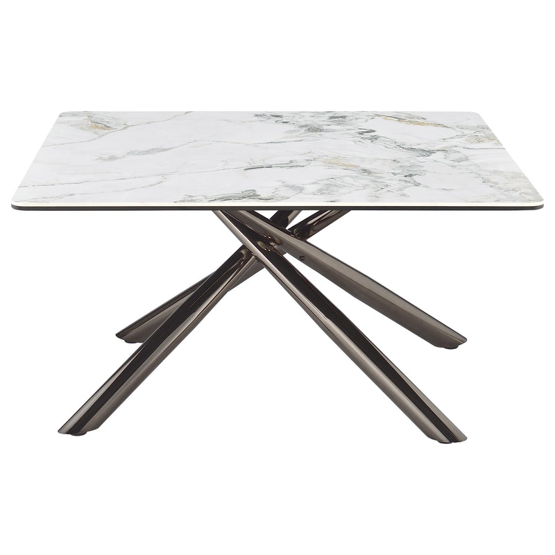 Carvell Square Sintered Stone Top Coffee Table Mirage White - 708138