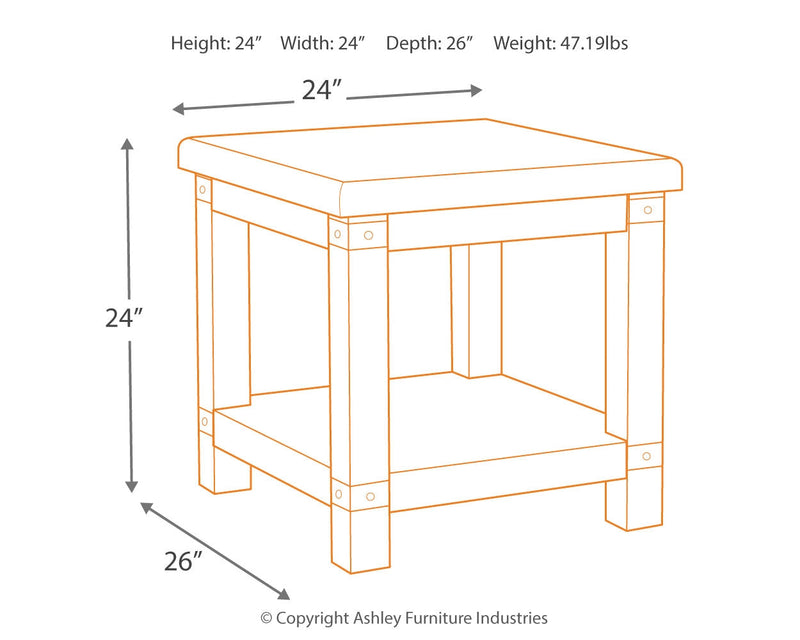 Carynhurst 2 End Tables in White Wash Gray - PKG008469