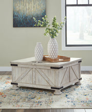 Carynhurst Coffee Table with 1 End Table in Whitewash - PKG010568