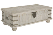 Carynhurst White Wash Gray Coffee Table with Lift Top - DMV FurnitureCoffee Table