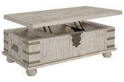 Carynhurst White Wash Gray Coffee Table with Lift Top - DMV FurnitureCoffee Table