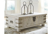 Carynhurst White Wash Gray Coffee Table with Lift Top - DMV FurnitureCoffee Table