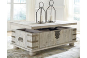 Carynhurst White Wash Gray Coffee Table with Lift Top - DMV FurnitureCoffee Table