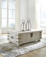 Carynhurst White Wash Gray Coffee Table with Lift Top - DMV FurnitureCoffee Table