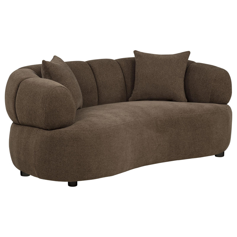 Casarin Fabric 2-Piece Channel-Back Sofa Set Brown - 511251-S2