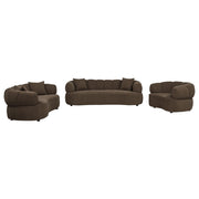 Casarin Fabric 3-Piece Channel-Back Sofa Set Brown - 511251-S3