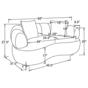 Casarin Fabric Channel-Back Loveseat Brown - 511252