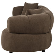Casarin Fabric Channel-Back Sofa Brown - 511251