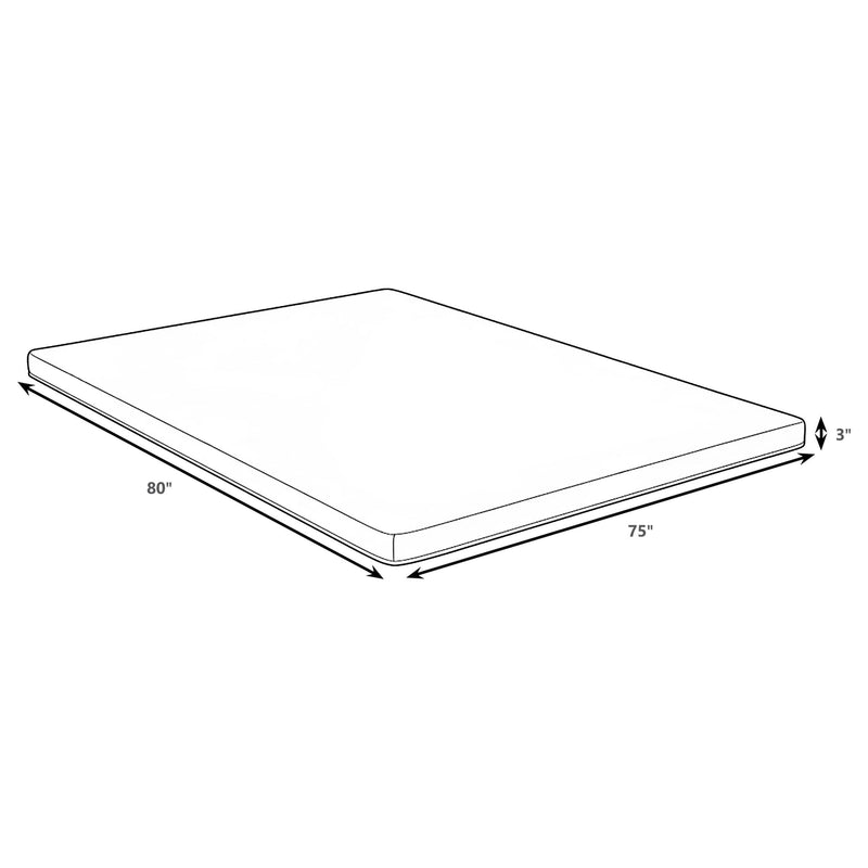 Cascade 3-inch Eastern King Cool Memory Foam Mattress Topper - 350419KE