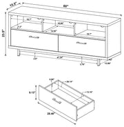 Casey 2-drawer Engineered Wood 60-inch TV Stand Cappuccino - 701973