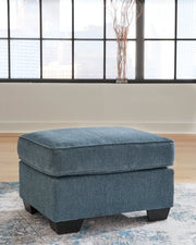 Cashton Chair and Ottoman in Blue - PKG015051