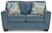 Cashton Sofa and Loveseat in Blue - PKG015052