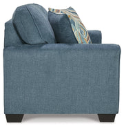 Cashton Sofa, Loveseat, Chair and Ottoman in Blue - PKG015053