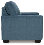 Cashton Sofa, Loveseat, Chair and Ottoman in Blue - PKG015053