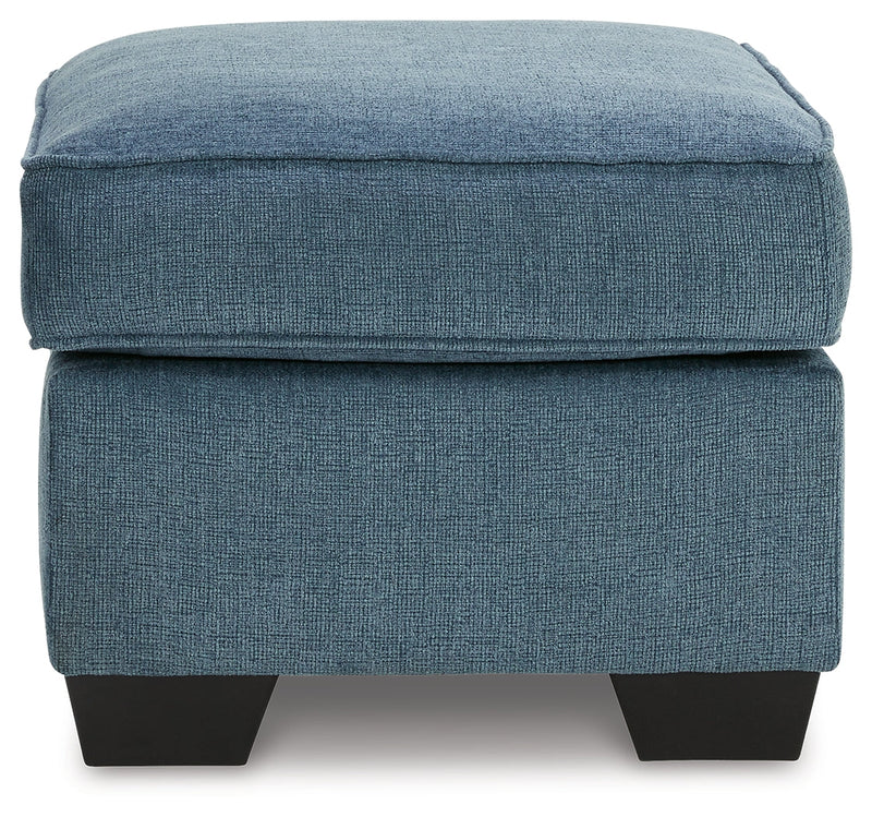 Cashton Sofa, Loveseat, Chair and Ottoman in Blue - PKG015053