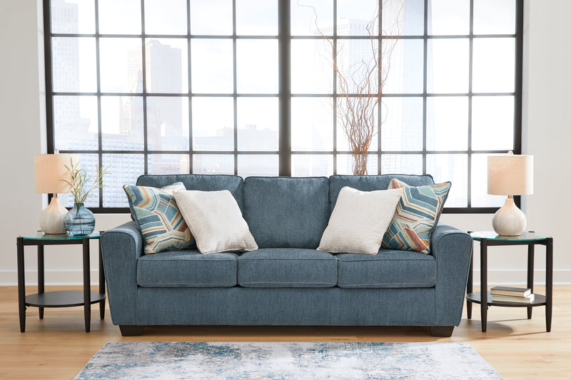Cashton Sofa, Loveseat, Chair and Ottoman in Blue - PKG015053