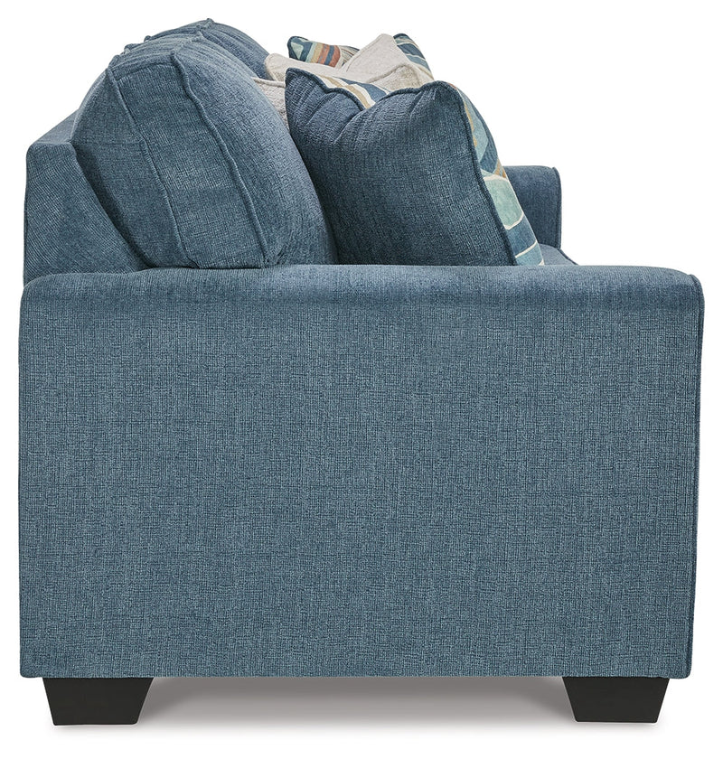 Cashton Sofa, Loveseat, Chair and Ottoman in Blue - PKG015053