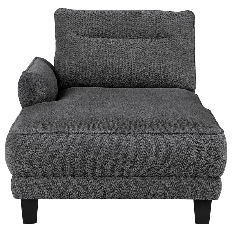 Caspian Upholstered Curved Arm Chaise Sectional Sofa Grey - 509540