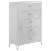 Cassia 5-piece Queen LED Bedroom Set White High Gloss - 215791Q-S5