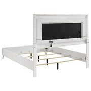 Cassia Queen LED Panel Bed White High Gloss - 215791Q