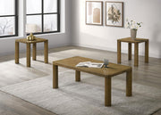 Castlewood 3-piece Cocktail Coffee Table Set Brown Oak - 710858-S3