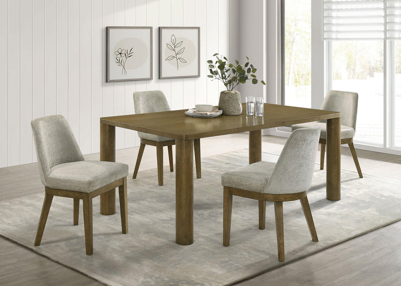 Castlewood 5-piece 71-inch Rectangular Dining Set Brown Oak - 109351-S5
