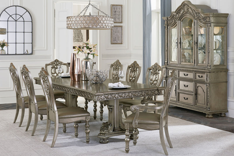 Catalonia Platinum Gold Extendable Dining Set - DMV FurnitureDining Room Set