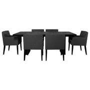 Catherine 7-piece Rectangular Dining Table Set Black - 106251-S7