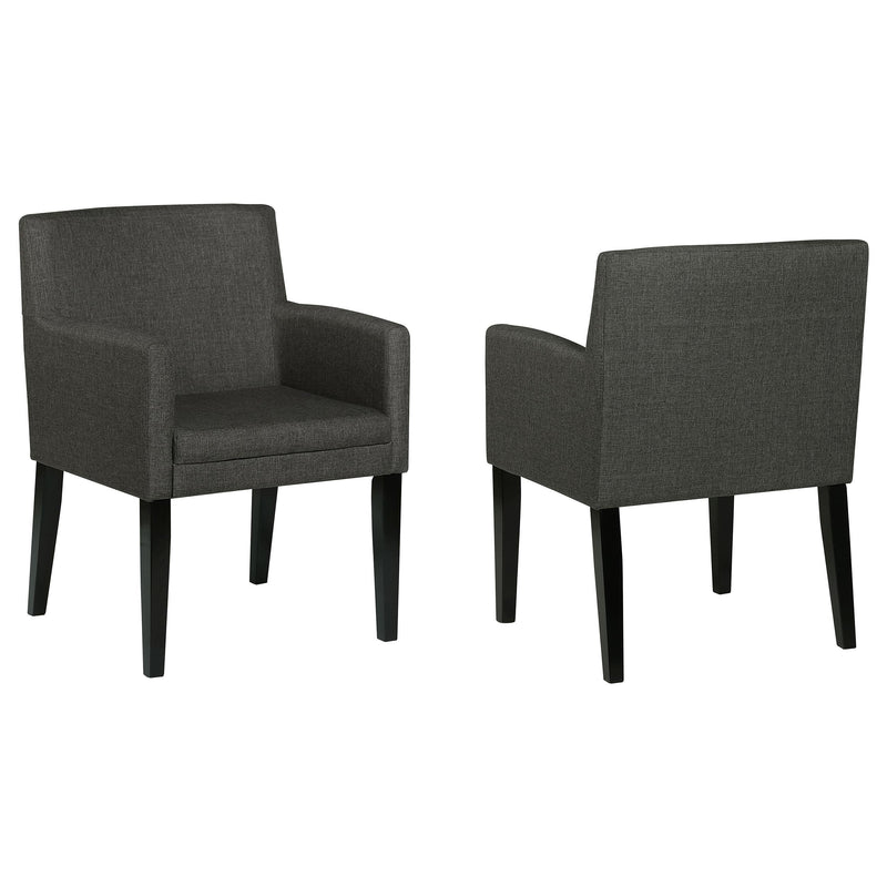 Catherine Upholstered Dining Arm Chair Grey (Set of 2) - 106252