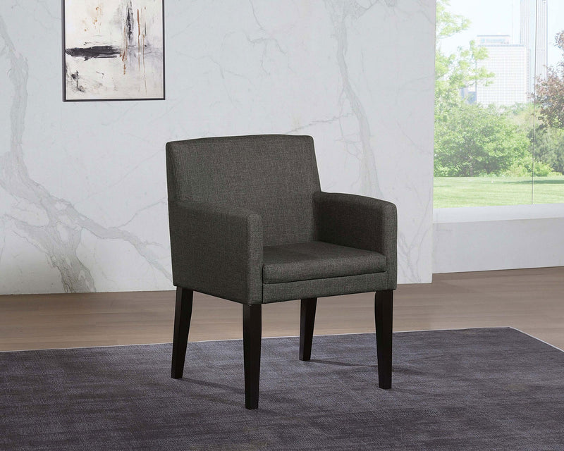 Catherine Upholstered Dining Arm Chair Grey (Set of 2) - 106252